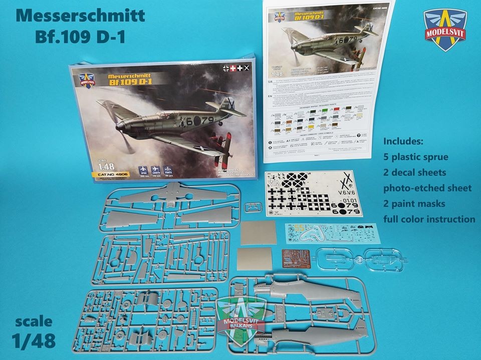 Modelsvit 4806 1:48th scale Messerschmitt Bf.109 D-1