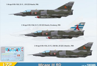 Scale model  Mirage III RD reconnaissance aircraft