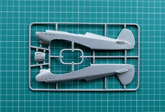 Scale model  Yak-1 Soviet fighter on skis