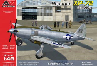 Scale model  XP-72 experim.fighter ( contra-rotating prop.)