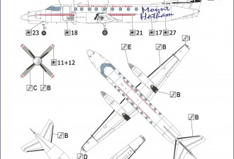 Макети  SA-227AC turboprop airliner