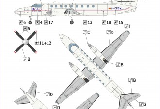 Макети  SA-227AC turboprop airliner